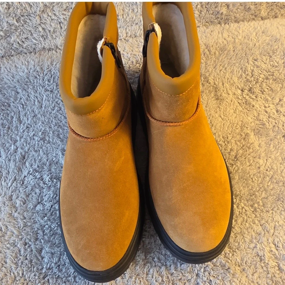 Koolaburra by UGG Womens Waterproof Mini Hybrid Suede Ankle Boots Booties 9M NEW